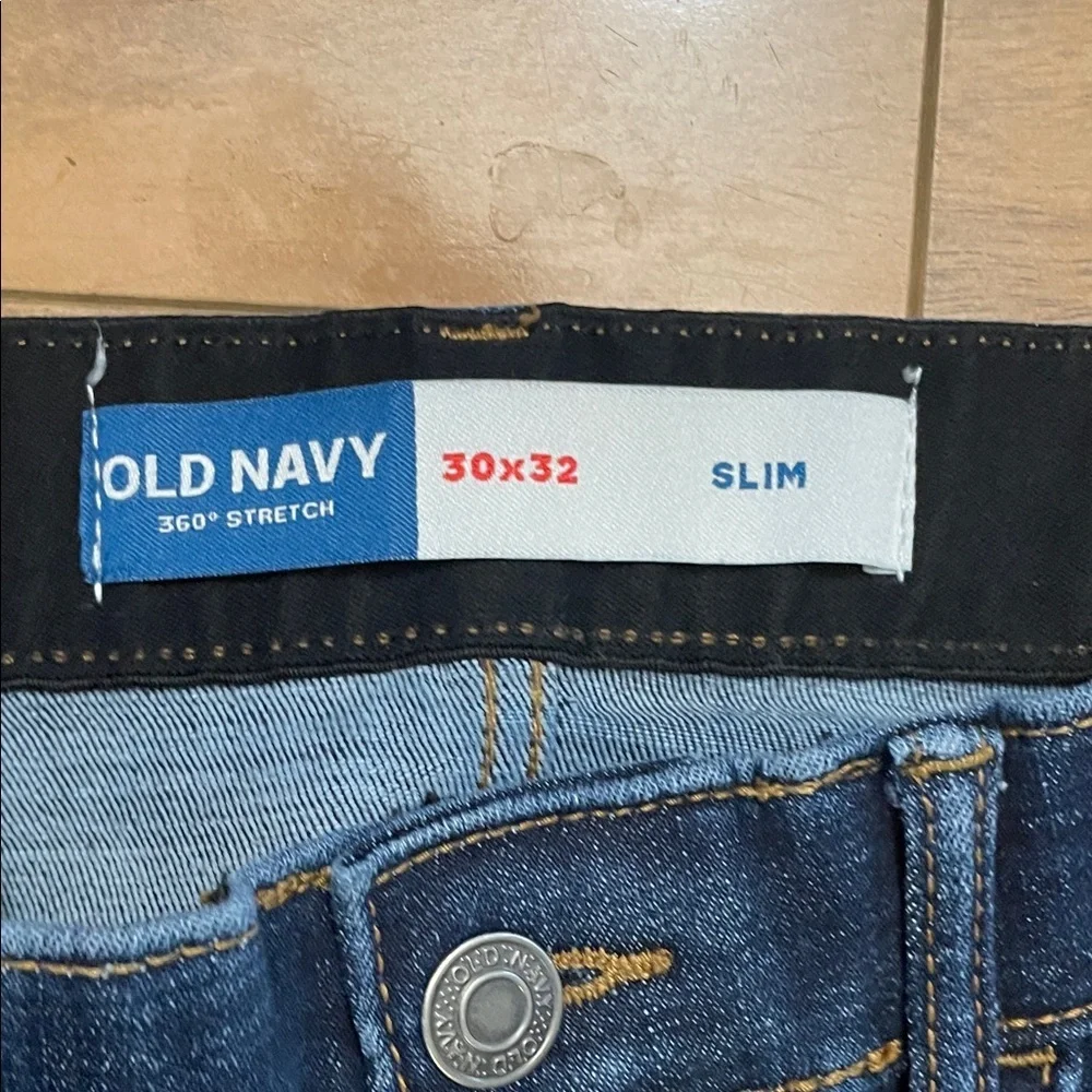 Old Navy Men's Dark Blue Straight Jeans